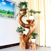 Rễ khắc khung cây bonsai tự nhiên gốc gỗ rắn gỗ phòng khách ban công sân vườn biệt thự may mắn quà tặng đồ trang trí - Các món ăn khao khát gốc