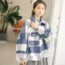Mùa thu đông 2019 Thời trang mới phiên bản Hàn Quốc của áo khoác kẻ sọc ngắn phổ biến 茧 kiểu áo len nhỏ nữ thủy triều - Áo khoác ngắn Áo khoác ngắn