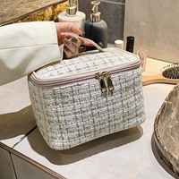 Высококачественная косметичка, портативная вместительная и большая сумка-органайзер, сумка через плечо, в стиле Шанель, популярно в интернете