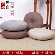Linen vải tròn futon đệm sàn tatami dày thiền thiền bảng cửa sổ vịnh yoga - Ghế đệm / đệm Sofa