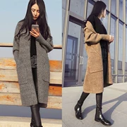 Áo len mùa xuân 2019 của phụ nữ Hàn Quốc áo len dài len đan len mới mùa xuân và mùa thu áo khoác nữ - Đan Cardigan