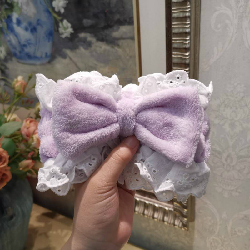 [Lace] Purplethe republic of korea wash one 's face Hair band lovely Simplicity Internet celebrity Place a mask on the face Headband hair hoop female Hair bundle Headwear Headband Gargle Make up