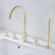 Bittric Gold Tất cả -Copper Vòi nước lạnh và nóng hổi vòi rửa chén âm tường vòi rửa chén nóng lạnh âm tường