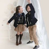Mẫu giáo vườn quần áo mùa xuân và mùa thu trẻ em mới của quần áo tùy chỉnh Người Anh cao đẳng gió trường tiểu học đồng phục đồng phục học sinh phù hợp với quần áo sành điệu cho be gái