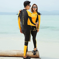 Bộ đồ lặn đôi nam nữ chia tay dài quần sứa quần áo snorkeling lướt bộ đồ bơi chống nắng nhanh khô Hàn Quốc - Vài đồ bơi 	đồ đi biển cặp đôi	