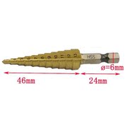 Seiko 3-13mm hex shank step khoan thép tốc độ cao mạ titan vàng chùa khoan đa chức năng khoan lỗ cắt - Dụng cụ cắt