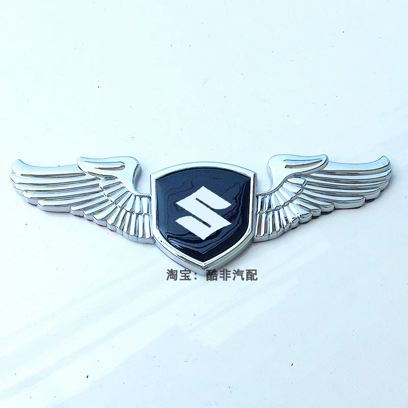 Logo Thương hiệu ô tô Kim loại phù hợp cho Suzuki Wittra Qita Yuexia Logo Logo Hood Hood Tham khảo ba chiều biểu tượng xe hơi lo go xe hoi 
