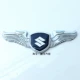 Logo Thương hiệu ô tô Kim loại phù hợp cho Suzuki Wittra Qita Yuexia Logo Logo Hood Hood Tham khảo ba chiều biểu tượng xe hơi lo go xe hoi