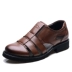 Mùa hè nam công sở giản dị dép da công sở cỡ nhỏ 35 giày da Baotou đế dày thoáng khí - Sandal Sandal