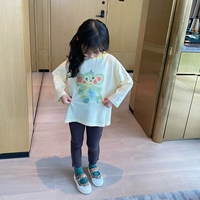 Осенняя детская футболка, длинный рукав, коллекция 2021, в корейском стиле