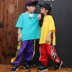 Trẻ em của đường phố trang phục múa chàng trai và cô gái jazz trang phục múa trẻ em của đường phố dance set hiphop hip hop quần áo hiệu suất Trang phục