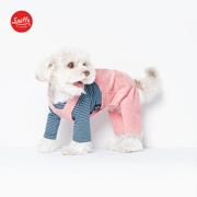 Thu đông 2018 mới quần áo thú cưng nhung kẻ sọc dụng cụ quần áo chó bib Sniff | Hàn Quốc đích thực - Quần áo & phụ kiện thú cưng