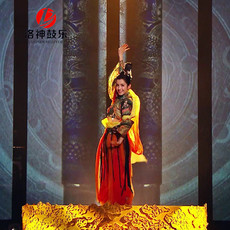 Барабан 哈尼克孜【千年的祈福】梦回敦煌 大鼓底座 舞蹈鼓道具实木可