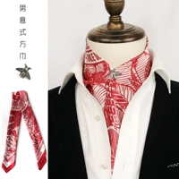 Тонкий ретро шарф в английском стиле, демисезонный модный пиджак классического кроя, шейный платок, французский стиль, легкий роскошный стиль