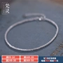 Trang sức bạc sterling thiết kế ban đầu đầy sao bầu trời vòng tay văn học nhỏ tươi sáng sang trọng món quà sáng bóng vòng đeo chân nữ