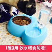 Pet bát cần thiết hàng ngày cho mèo để ăn chai nước nhựa Keji hai trong một con mèo con cung cấp thức ăn cho mèo Samoyed - Cat / Dog hàng ngày Neccessities