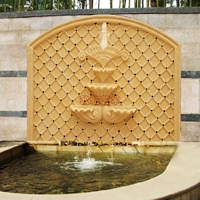 Оуя из песчаника тисненой вилла сад бассейн Небольшой рыбный фонтан течет водяной ландшафт скульптура украшение вода спрей вода