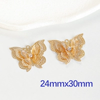 Средний три -слой с бриллиантной бабочкой золотой цвет