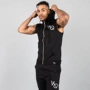 Cơ bắp anh trai mùa hè tập thể dục mới phù hợp với đào tạo vest thoáng khí vest thể thao chạy không tay trùm đầu Slim vest áo khoác thể thao nam adidas
