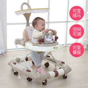 Baby Walker 6 7-18 tháng Bé đẩy rollover đa chức năng đẩy tay có thể ngồi bé trai và bé gái với âm nhạc để giúp đỡ