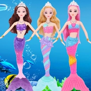 Nàng tiên cá đồ chơi trẻ em nàng tiên cá công chúa chuối ngọt ngào barbie cô gái búp bê đặt hộp quà tặng đuôi có thể được tung ra - Búp bê / Phụ kiện