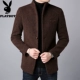 Playboy áo len nam ngắn đoạn cổ áo mùa đông Hàn Quốc thanh niên nam mùa đông áo len thủy triều - Áo len