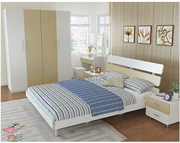 Bộ bàn ghế phòng ngủ kết hợp 1,5 m 1,8 m tủ quần áo giường đôi bàn trang điểm nội thất 808
