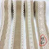 Сельский прост в стиле белый хлопковой край с ткани Jaoseki рука