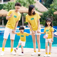 Пленка родительского летнего платья 2021 Tide New Family Home Улучшение семьи из трех семей, мать, мать и дочь Set Stested T -For