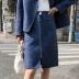 Thời trang áo hai dây cashmere hai mặt ngắn nữ phiên bản Hàn Quốc 2018 mới mùa thu và quần len ống rộng mùa đông áo khoác nhẹ nữ Áo len lót đôi