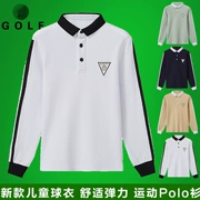 Quần áo golf trẻ em mới của Hàn Quốc Áo thun dài tay cho bé trai và bé gái quần áo xuân hè - Thể thao sau