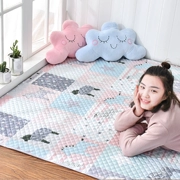 Bắc âu vải cotton thảm phòng ngủ bàn cà phê cạnh giường ngủ mat bò tatami thảm non-slip cotton máy có thể giặt