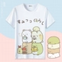 Góc bio t-shirt phim hoạt hình dễ thương cát gấu trắng hai nhân dân tệ anime xung quanh quần áo nam giới và phụ nữ lỏng lẻo ngắn tay áo mùa hè những hình sticker cute