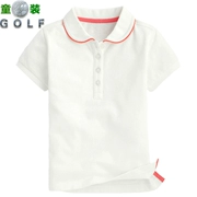Golf trẻ em quần áo cô gái ngắn tay t-shirt mùa hè golf quần áo trẻ em mặc polo áo trẻ em thể thao bóng quần áo