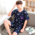 Người đàn ông bông lụa đồ ngủ mùa hè mỏng ngắn- tay bông bộ đồ ngủ nhân tạo bông phù hợp với dịch vụ nhà kích thước lớn Bộ Pajama
