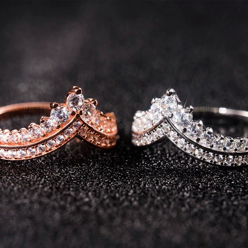 Платиновое импортное золотое универсальное кольцо, платина 950 пробы, США, розовое золото, серебро 925 пробы