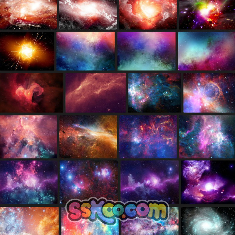 银河宇宙星空夜空星云粒子大数据可视化科幻背景高清摄影图片素材