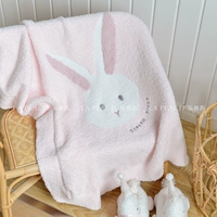 Японский детский кролик, розовое мягкое одеяло для сна