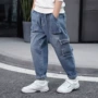 Quần áo trẻ em 2019 quần áo mùa thu bé trai quần mùa xuân quần jeans quần xuân 13 trẻ em mùa thu và mùa thu 8 tuổi trẻ em mới 1 - Khác quần lót trẻ em