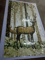 Картина с разрезом мрамора/олень Sika (0,1 квадратных метров)