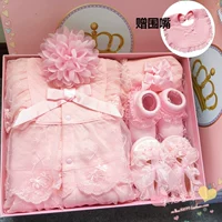 Осенняя демисезонная утепленная детская подарочная коробка, детский комплект, кружевное платье для новорожденных для принцессы, популярно в интернете