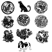 10 снимков собаки A3 (одиночная карта 23*33 см) красная бумага