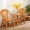 Wicker ghế cà phê bàn ​​ba bộ ghế mây thật tự nhiên ngoài trời đơn giản giải trí ban công bàn và bộ đồ nội thất kết hợp bộ - Bàn ghế ngoài trời / sân ghe ngoai troi