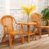 Wicker ghế cà phê bàn ​​ba bộ ghế mây thật tự nhiên ngoài trời đơn giản giải trí ban công bàn và bộ đồ nội thất kết hợp bộ - Bàn ghế ngoài trời / sân ghe ngoai troi Bàn ghế ngoài trời / sân