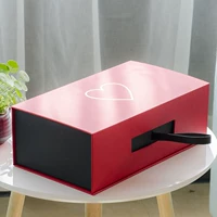 Красная портативная подарочная коробка