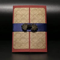 Коричневое давление цветочное уплотнение талии и 2 пустые внутренние страницы