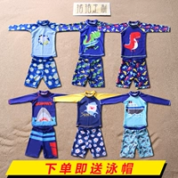 Quần áo bơi trẻ em Nam bé dài tay áo kem chống nắng Nhanh chóng làm khô trẻ em trung học sinh viên Hàn Quốc Boy Beach Resort Spa Swimwear đồ bơi elsa