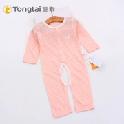 Tong Tai cotton dài tay khép kín jumpsuit mùa hè sơ sinh romper quần áo trẻ em quần áo bó sát đồ ngủ quần áo điều hòa không khí - Áo liền quần