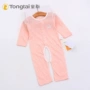 Tong Tai cotton dài tay khép kín jumpsuit mùa hè sơ sinh romper quần áo trẻ em quần áo bó sát đồ ngủ quần áo điều hòa không khí - Áo liền quần quần áo bé trai