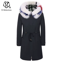 [Lựa chọn cực] nhóm phụ nữ để vượt qua phiên bản lỏng lẻo dài SG-8K90020 - Faux Fur áo khoác mũ lông nữ